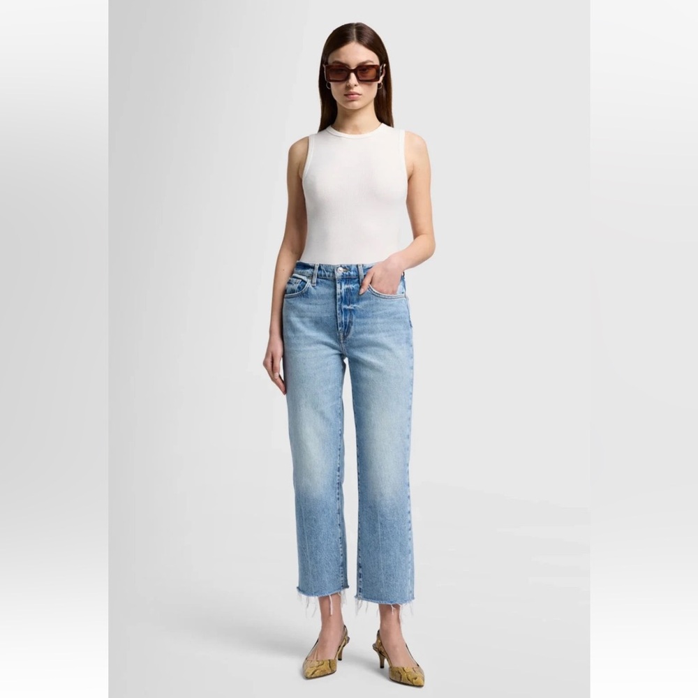 NEW! NWT 7 FOR ALL MANKIND Logan Stovepipe Straight Leg Jeans in Ode To Size 24